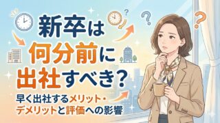 新卒は何分前に出社すべき？早く出社するメリット・デメリットと評価への影響