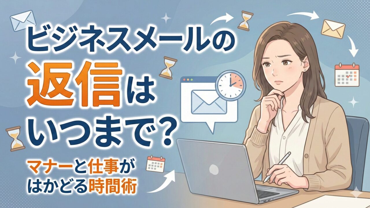 ビジネスメールの返信はいつまで？マナーと仕事がはかどる時間術
