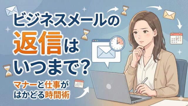 ビジネスメールの返信はいつまで？マナーと仕事がはかどる時間術