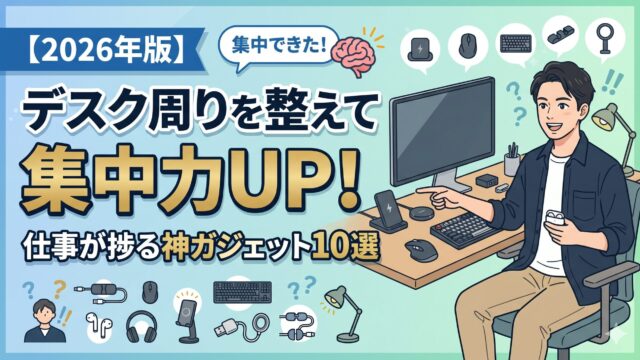 【2026年版】デスク周りを整えて集中力UP！仕事が捗る神ガジェット10選